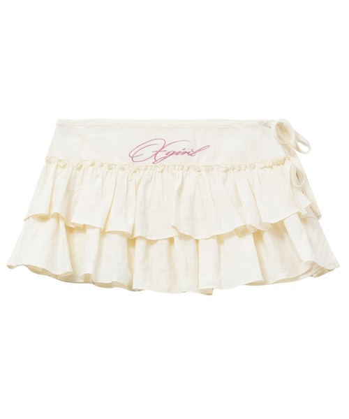 X-girl（エックスガール）の「SHEER TIERED BELT（スカート・レディース・オフホワイト/ブラック・ONE SIZE）」の11枚目の写真