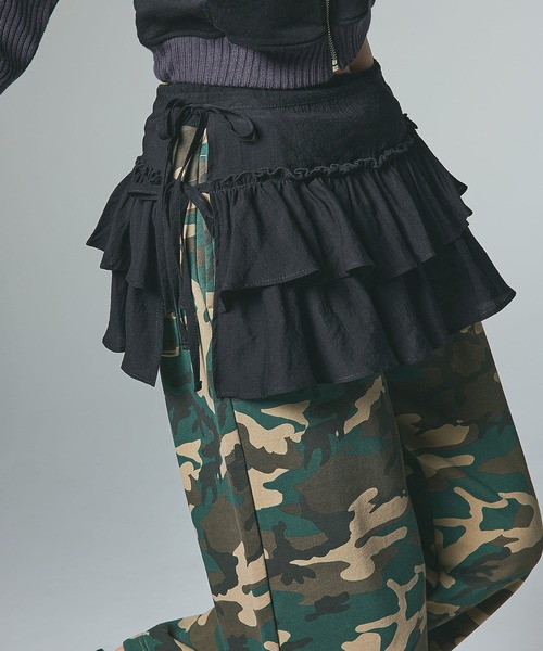 X-girl（エックスガール）の「SHEER TIERED BELT（スカート・レディース・オフホワイト/ブラック・ONE SIZE）」の18枚目の写真