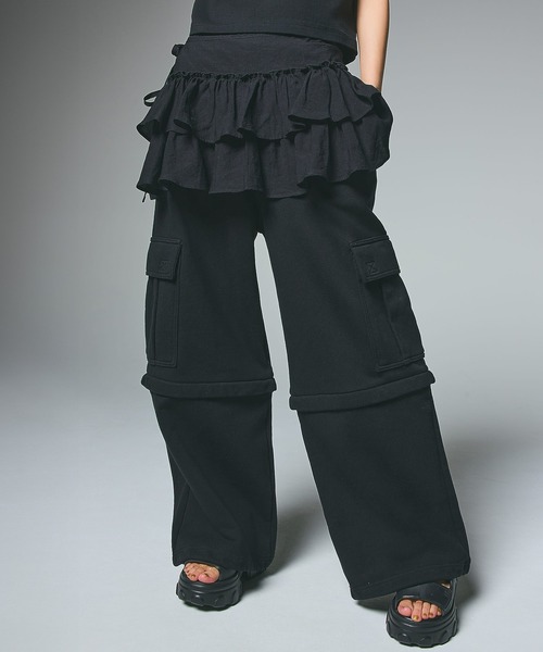 X-girl（エックスガール）の「SHEER TIERED BELT（スカート・レディース・オフホワイト/ブラック・ONE SIZE）」の19枚目の写真