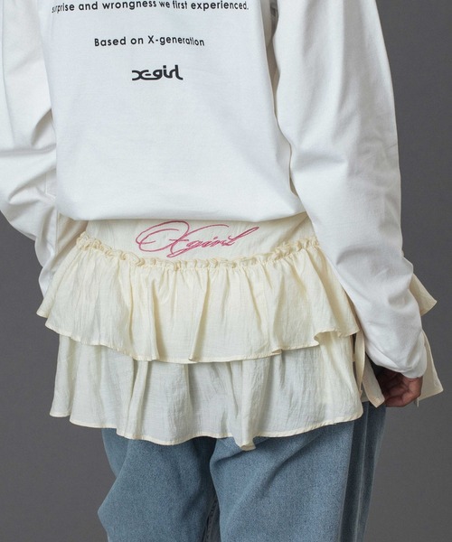 X-girl（エックスガール）の「SHEER TIERED BELT（スカート・レディース・オフホワイト/ブラック・ONE SIZE）」の22枚目の写真
