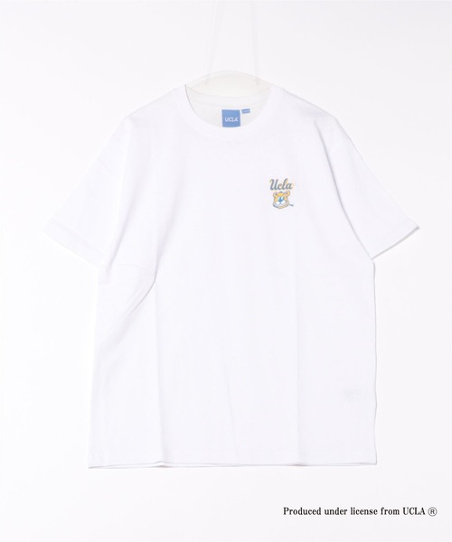 UCLA（ユーシーエルエー）の「【UCLA】ワンポイント刺繍ショートスリーブTEE ショートスリーブT 半袖Tシャツ（Tシャツ/カットソー・メンズ・ブラック/ネイビー/ホワイト系1/ベージュ/ホワイト・4/3/2）」の2枚目の写真