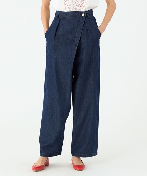 Y's ワイズ 24AW 8OZセルロース デニムアシンメトリーサルエルパンツ Y's ワイズ 24AW 8OZセルロース デニムアシンメトリーサルエルパンツ