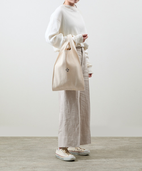 20/80（テゥエンティーエイティー）の「20/80 トゥエンティーエイティー / HERRINGBONE CANVAS #10 GROCERY BAG ヘリンボーンキャンバスグローサリーバッグ トートバッグ コンビニエンスバッグ / T067（トートバッグ・メンズ・ホワイト・FREE）」の2枚目の写真