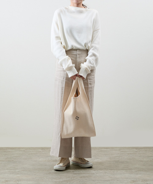 20/80（テゥエンティーエイティー）の「20/80 トゥエンティーエイティー / HERRINGBONE CANVAS #10 GROCERY BAG ヘリンボーンキャンバスグローサリーバッグ トートバッグ コンビニエンスバッグ / T067（トートバッグ・メンズ・ホワイト・FREE）」の3枚目の写真