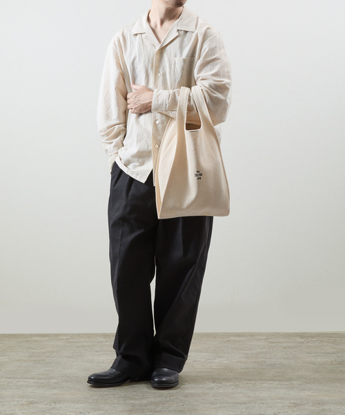 20/80（テゥエンティーエイティー）の「20/80 トゥエンティーエイティー / HERRINGBONE CANVAS #10 GROCERY BAG ヘリンボーンキャンバスグローサリーバッグ トートバッグ コンビニエンスバッグ / T067（トートバッグ・メンズ・ホワイト・FREE）」の5枚目の写真