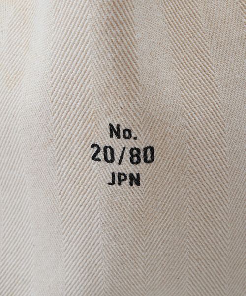 20/80（テゥエンティーエイティー）の「20/80 トゥエンティーエイティー / HERRINGBONE CANVAS #10 GROCERY BAG ヘリンボーンキャンバスグローサリーバッグ トートバッグ コンビニエンスバッグ / T067（トートバッグ・メンズ・ホワイト・FREE）」の9枚目の写真