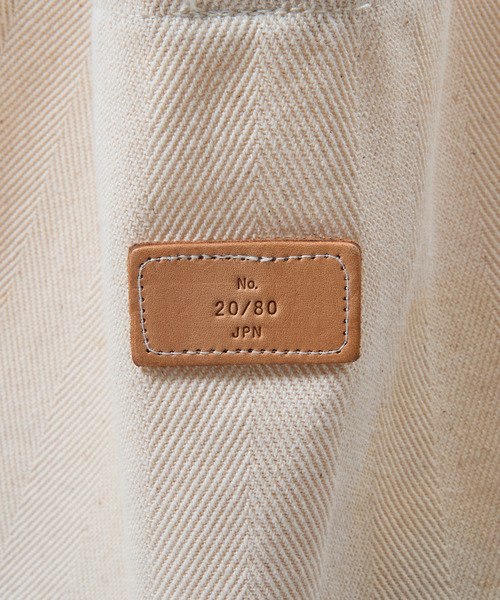 20/80（テゥエンティーエイティー）の「20/80 トゥエンティーエイティー / HERRINGBONE CANVAS #10 GROCERY BAG ヘリンボーンキャンバスグローサリーバッグ トートバッグ コンビニエンスバッグ / T067（トートバッグ・メンズ・ホワイト・FREE）」の11枚目の写真