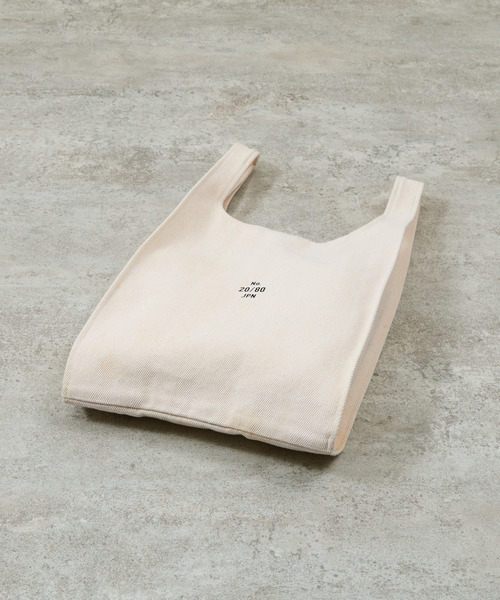 20/80（テゥエンティーエイティー）の「20/80 トゥエンティーエイティー / HERRINGBONE CANVAS #10 GROCERY BAG ヘリンボーンキャンバスグローサリーバッグ トートバッグ コンビニエンスバッグ / T067（トートバッグ・メンズ・ホワイト・FREE）」の12枚目の写真