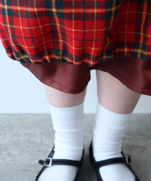 bulle de savon（ビュルデサボン）の「Recycle CHECK バルーンスカート（スカート・レディース・レッド・FREE）」の22枚目の写真