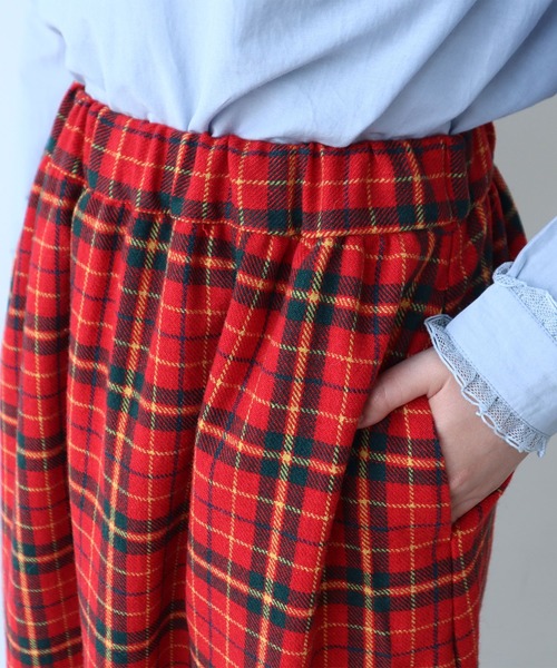 bulle de savon（ビュルデサボン）の「Recycle CHECK バルーンスカート（スカート・レディース・レッド・FREE）」の19枚目の写真