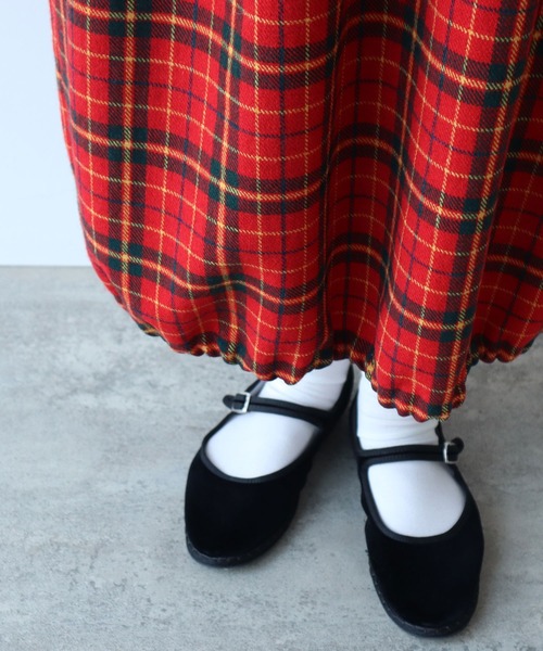 bulle de savon（ビュルデサボン）の「Recycle CHECK バルーンスカート（スカート・レディース・レッド・FREE）」の20枚目の写真