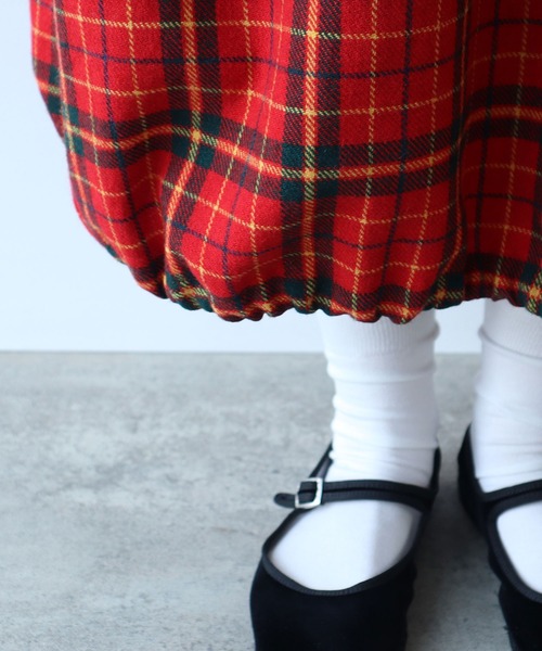 bulle de savon（ビュルデサボン）の「Recycle CHECK バルーンスカート（スカート・レディース・レッド・FREE）」の21枚目の写真