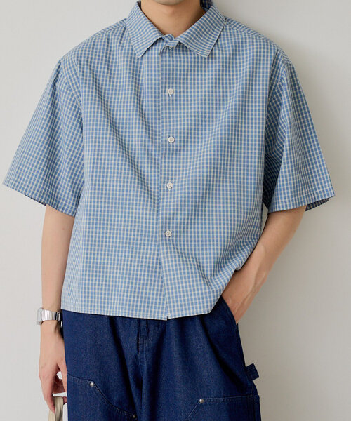 ブラウス シャツ 「WHIMSIC」ショートレングスチェックシャツ レディース メンズ WHIMSIC ブラウス シャツ 「WHIMSIC」ショートレングスチェック