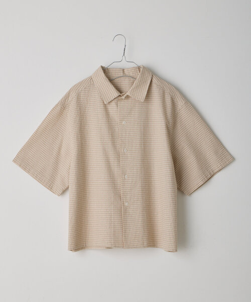 WHIMSIC】ショートレングスチェックシャツ（シャツ/ブラウス
