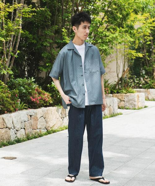 セール】セオアルファアプリントオープンカラーSH（シャツ/ブラウス