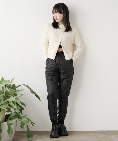 ROOPTOKYO(ループトウキョウ)の「ROOPTOKYO by みー キルティングミリタリーイージーパンツ テーパード ミリタリーパンツ(カーゴパンツ・レディース・ブラック/カーキ・S/M)」の11枚目の写真