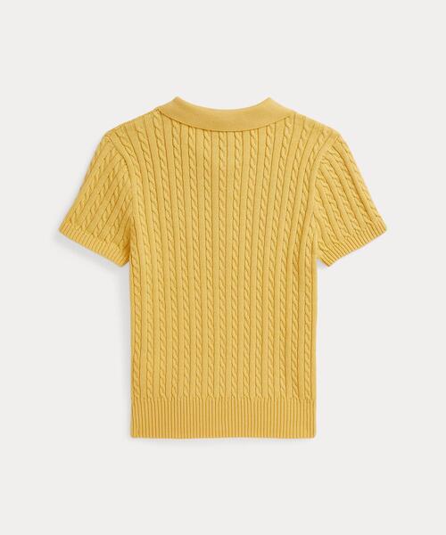 POLO RALPH LAUREN CHILDRENSWEAR(ポロ ラルフ ローレン チルドレンズウェア)の「ミニケーブル コットン Polo セーター(ニット/セーター・キッズ・イエロー・XL/L/M/S)」の2枚目の写真