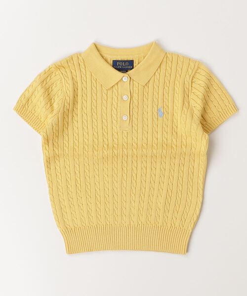 POLO RALPH LAUREN CHILDRENSWEAR(ポロ ラルフ ローレン チルドレンズウェア)の「ミニケーブル コットン Polo セーター(ニット/セーター・キッズ・イエロー・XL/L/M/S)」の4枚目の写真