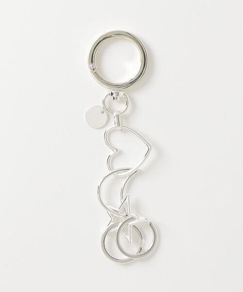 Jieda(ジエダ)の「STAR MOON HEART KEY HOLDER(キーケース/キーアクセサリー・メンズ・シルバー・FREE)」の2枚目の写真