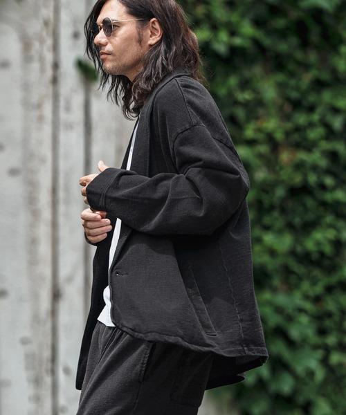 MHL. ショールカラー コットンジャケット 黒　サイズ1 エムエイチエル LOOKBOOK MEN WINTER 2023 MHL. | MARGARET HOWELL