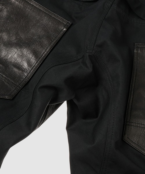 パンツマン COTTON OX × LEATHER POCKET PANTS（その他パンツ）｜JUNYA