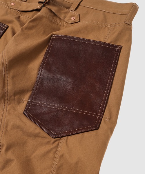 JUNYA WATANABE MAN(ジュンヤワタナベマン)の「COTTON OX × LEATHER POCKET PANTS(その他パンツ・メンズ・ブラック/ベージュ・M/S/XL)」の3枚目の写真