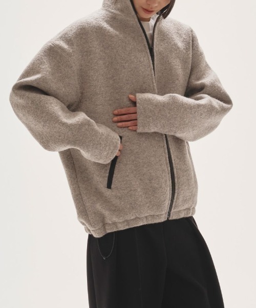 TODAYFUL/トゥデイフル】Wool Boa Zip Jacket/ウールボアジップ