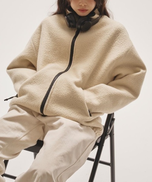 TODAYFUL/トゥデイフル】Wool Boa Zip Jacket/ウールボアジップ