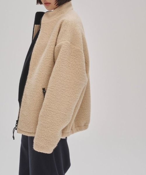TODAYFUL/トゥデイフル】Wool Boa Zip Jacket/ウールボアジップ
