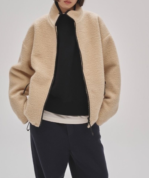 TODAYFUL/トゥデイフル】Wool Boa Zip Jacket/ウールボアジップ
