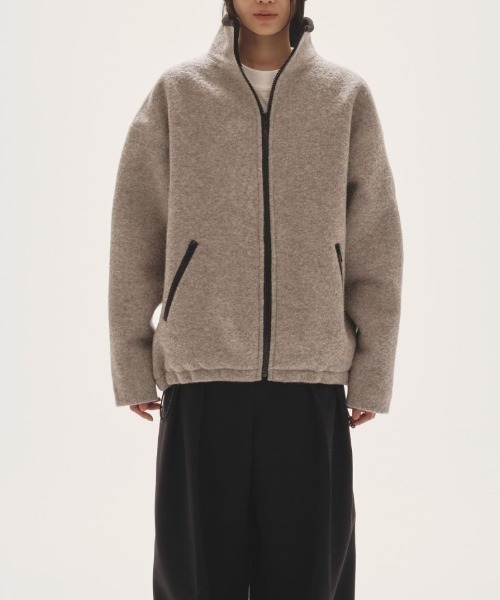TODAYFUL/トゥデイフル】Wool Boa Zip Jacket/ウールボアジップ