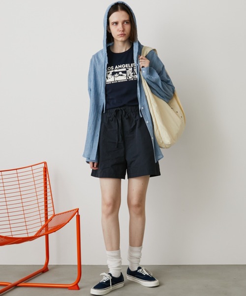 Auntie Rosa Holiday(アンティローザホリデー)の「オーバーサイズチェックフーディシャツ(シャツ/ブラウス・レディース・ブルー/ブラック/アイボリー・FREE)」の21枚目の写真