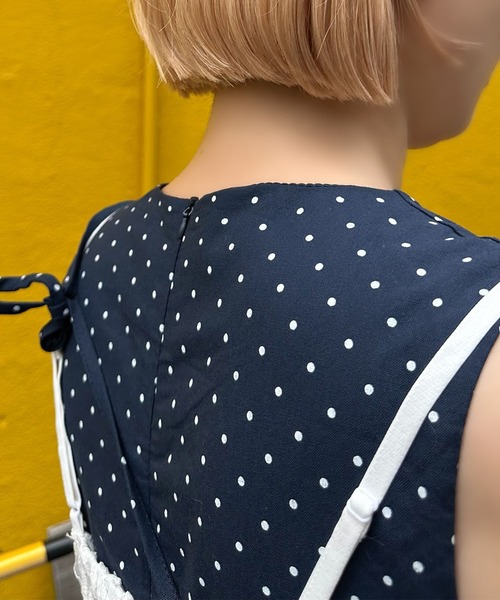 Alley Tokyo（アリートーキョー）の「ミニポシェット付きドットワンピ（ワンピース・レディース・レッド/オフホワイト/ネイビー・F）」の12枚目の写真