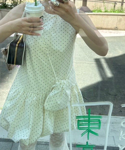 Temperley London 【タグ付き未使用品】 シアードット ミニワンピ セール】 《ツインセット》刺繍シアートップス×キャミワンピース