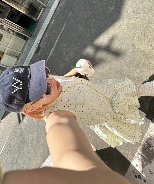 Alley Tokyo（アリートーキョー）の「ミニポシェット付きドットワンピ（ワンピース・レディース・レッド/オフホワイト/ネイビー・F）」の16枚目の写真