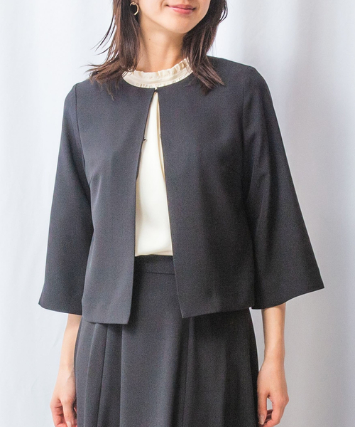 ナラカミーチェ（NARACAMICIE）/【NARACAMICIE】【セットアップ対応】NEROノーカラージャケット NARACAMICIE】【セットアップ対応】NEROノーカラージャケット（ノー