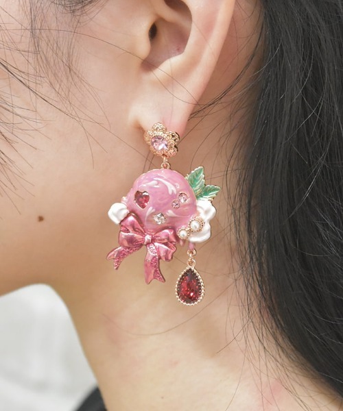 axes femme POETIQUE(アクシーズファムポエティック)の「アイスクリーム2WAYピアス(ピアス(両耳用)・レディース・ミント/ピンク・FREE)」の2枚目の写真