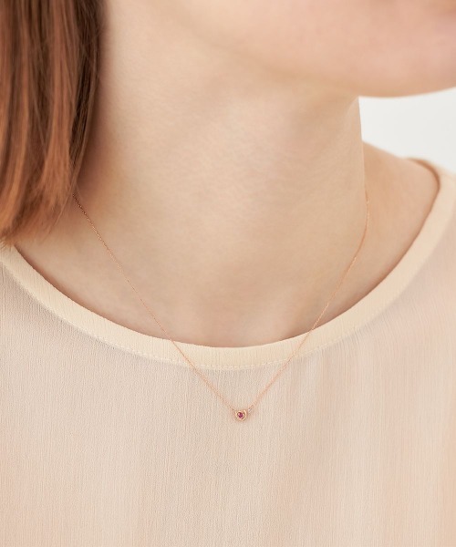 7月誕生石】K10ピンクゴールド ネックレス（ネックレス）｜Canal 4