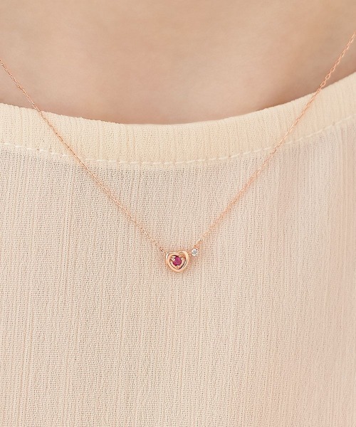 7月誕生石】K10ピンクゴールド ネックレス（ネックレス）｜Canal 4