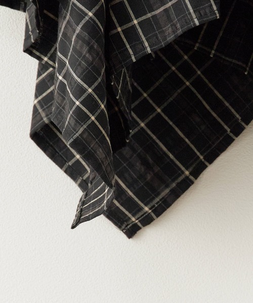 ROOPTOKYO（ループトウキョウ）の「アシンメトリーデザイン チェックスカート（スカート・レディース・チャコール/ベージュ/イエロー/ブルー/ブラック/ホワイト×ブラック/ブラック系その他・FREE）」の13枚目の写真