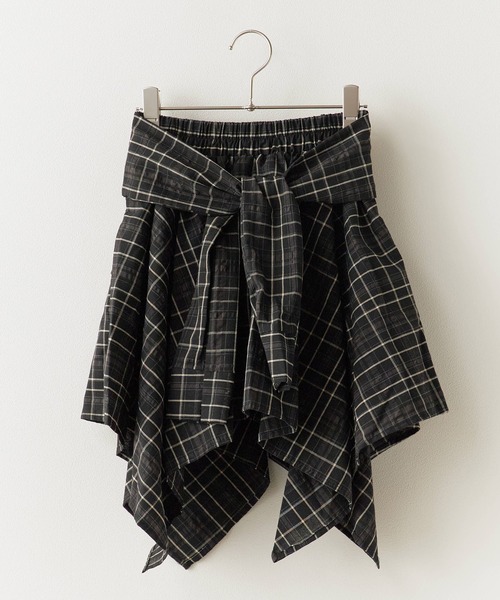 セール】アシンメトリーデザイン チェックスカート（スカート