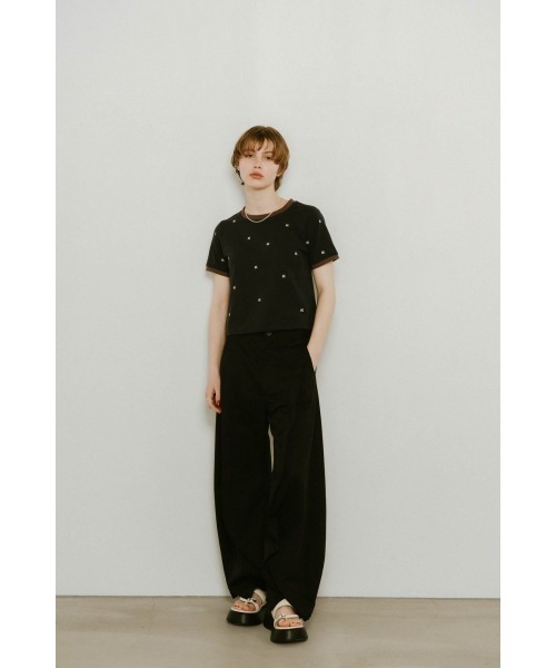 Knuth Marf（クヌースマーフ）の「K motif mini T shirt（Tシャツ/カットソー・レディース・ホワイト/ネイビー・FREE）」の9枚目の写真