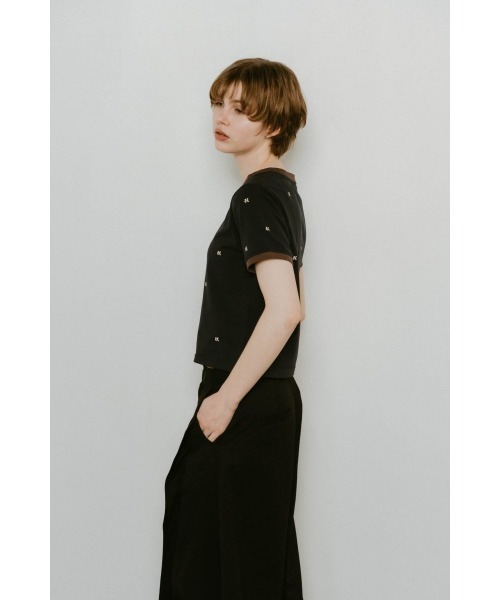 Knuth Marf（クヌースマーフ）の「K motif mini T shirt（Tシャツ/カットソー・レディース・ホワイト/ネイビー・FREE）」の11枚目の写真