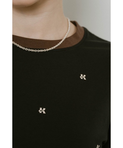 Knuth Marf（クヌースマーフ）の「K motif mini T shirt（Tシャツ/カットソー・レディース・ホワイト/ネイビー・FREE）」の13枚目の写真