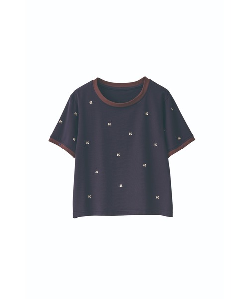 Knuth Marf（クヌースマーフ）の「K motif mini T shirt（Tシャツ/カットソー・レディース・ホワイト/ネイビー・FREE）」の16枚目の写真