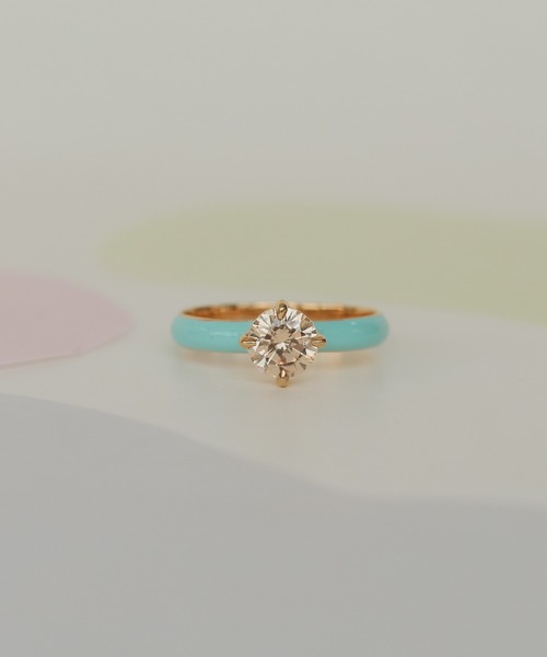 NOIR DE POUPEE（ノワールドプーペ）の「【WEB限定】silver925 ラウンドCZ エナメルリング（リング・レディース・ブルー/オレンジ/ブラウン/グリーン・#11/#13/#15）」の3枚目の写真