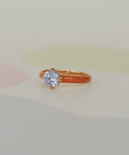 NOIR DE POUPEE（ノワールドプーペ）の「【WEB限定】silver925 ラウンドCZ エナメルリング（リング・レディース・ブルー/オレンジ/ブラウン/グリーン・#11/#13/#15）」の16枚目の写真