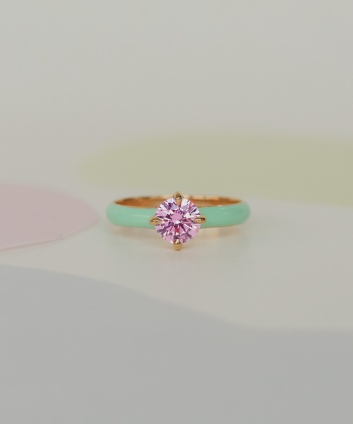 NOIR DE POUPEE（ノワールドプーペ）の「【WEB限定】silver925 ラウンドCZ エナメルリング（リング・レディース・ブルー/オレンジ/ブラウン/グリーン・#11/#13/#15）」の18枚目の写真