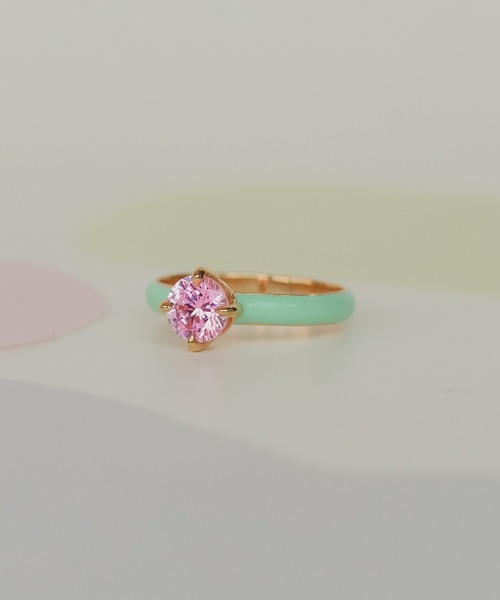 NOIR DE POUPEE（ノワールドプーペ）の「【WEB限定】silver925 ラウンドCZ エナメルリング（リング・レディース・ブルー/オレンジ/ブラウン/グリーン・#11/#13/#15）」の19枚目の写真