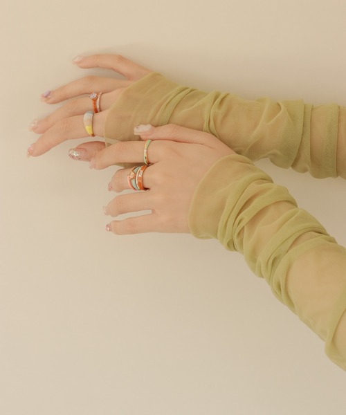 NOIR DE POUPEE（ノワールドプーペ）の「【WEB限定】silver925 ラウンドCZ エナメルリング（リング・レディース・ブルー/オレンジ/ブラウン/グリーン・#11/#13/#15）」の5枚目の写真